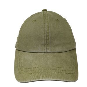 Unbranded Slideback Hat Green One Size Adjustable Blank 6 Panel Outdoor